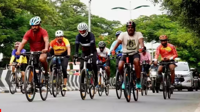 Bikethon 2025 cycle rally taken out in Varanasi to raise public awareness  about health, hygiene, and environmental conservation