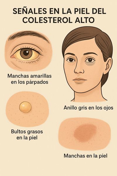 ¿Puede tu piel estar diciéndote que tienes el colesterol alto? Señales que no debes ignorar