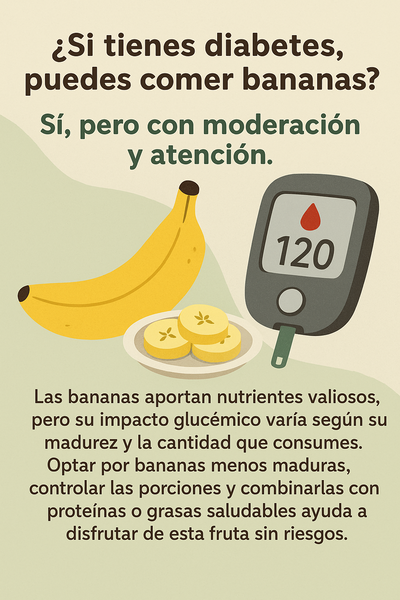 ¿Tienes diabetes y dudas si puedes comer bananas? Esto es lo que necesitas saber
