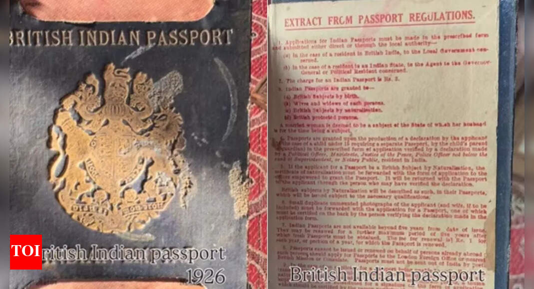 Viral: 100-year-old British Indian passport from 1926, leaves netizens in awe