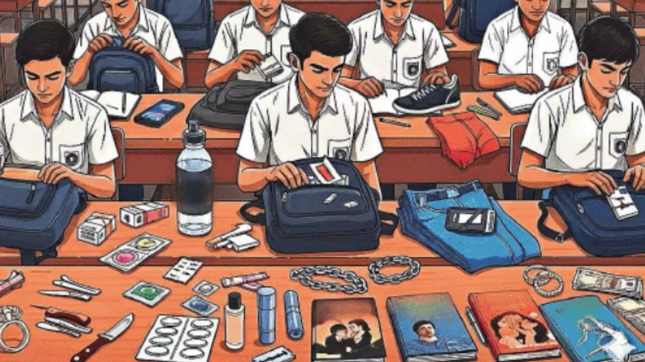 Ahmedabad Student Murder: Bag checks expose hidden student world; blades, vapes, booze, condoms found | Ahmedabad News - The Times of India