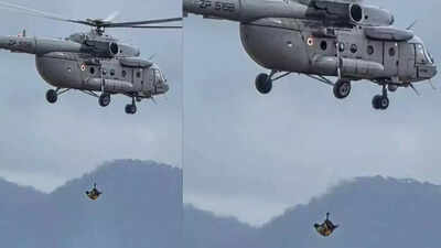 Chhattisgarh rain fury: IAF airlifts man stranded for 12 hours in flooded Shabari river - watch video