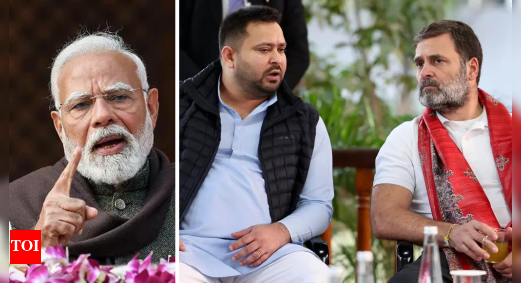 <div>Entitled ones: PM Modis jab at Tejashwi, Rahul; kaamdaar vs naamdaar returns before Bihar polls</div> <div>'Entitled ones': PM Modi's jab at Tejashwi, Rahul; 'kaamdaar vs naamdaar' returns before Bihar polls</div>