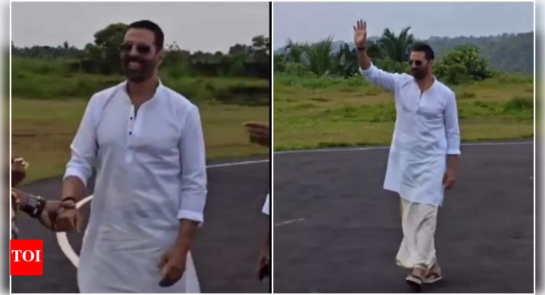 Akshay Kumar pays visit to Guruvayur Temple Akshay Kumar pays visit to Guruvayur Temple