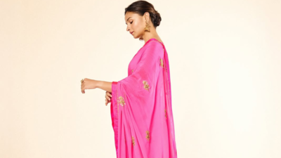 Alia Bhatt turns tradition into temptation with her ‘Patakha’ pink saree featuring centuries-old motifs