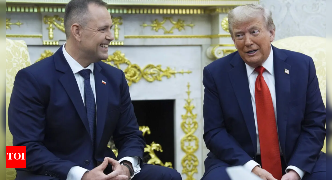 <div>First time in history: Trump offers more US military presence in Poland; calls conflict in Ukraine stupid war</div> <div>'First time in history': Trump offers more US military presence in Poland; calls conflict in Ukraine 'stupid war'</div>