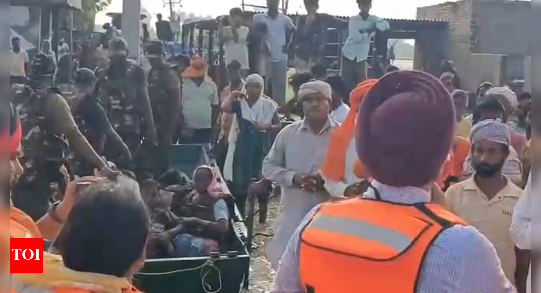 Flood alert issued for villages near Ghaggar in Patran as rivers cross danger marks and over 5000 acres submerged