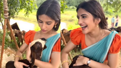  Sreeleela recreates Rajendra Prasad's iconic comedy scene on the sets of Ravi Teja starrer—Watch