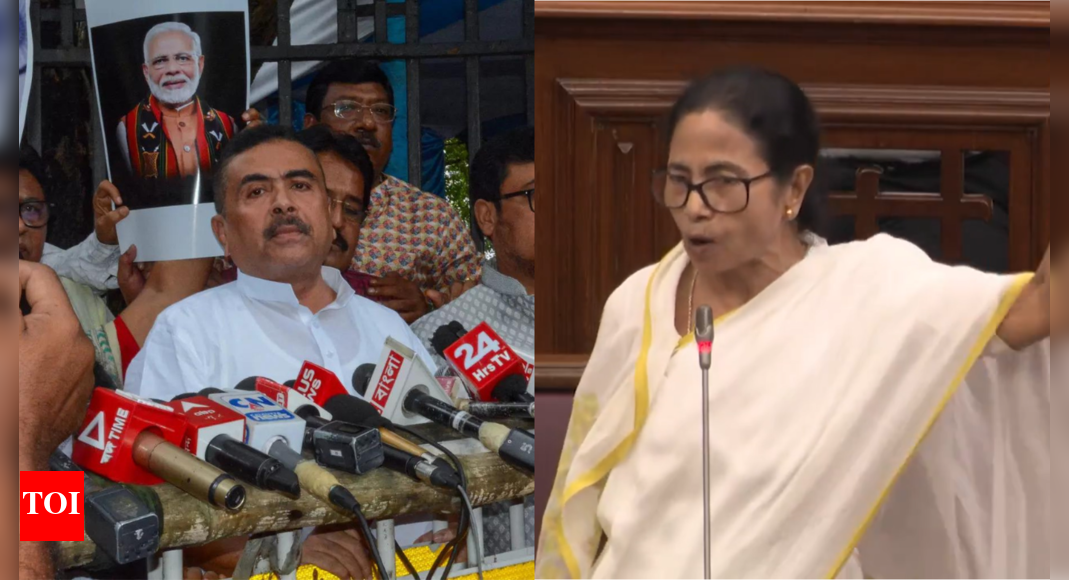<div>Bengal assembly chaos: Mamata’s linguistic terror charge, BJP MLAs suspended, dragged out - as it happened</div> <div>Bengal assembly chaos: Mamata’s 'linguistic terror' charge, BJP MLAs suspended, dragged out - as it happened</div>