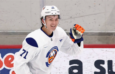  Matthew Schaefer aims to earn a spot as a defenseman for the Islanders
