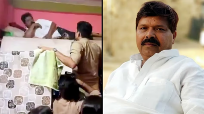 Dramatic arrest in Kannauj: SP leader Kaish Khan found hiding wrapped in a mattress - police video goes viral