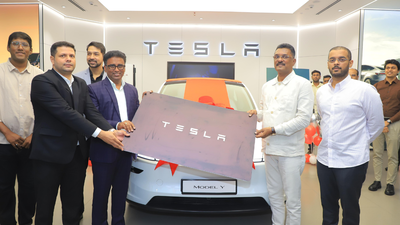 India’s first Tesla Model Y delivered to Maharashtra minister Pratap Sarnaik