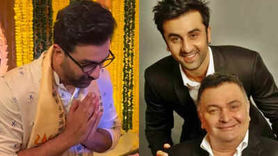 Ranbir Kapoor visits Ganpati Pandal on Rishi Kapoor's birth anniversary, says 'Woh bhi bohot bade bhakt the' in viral VIDEO