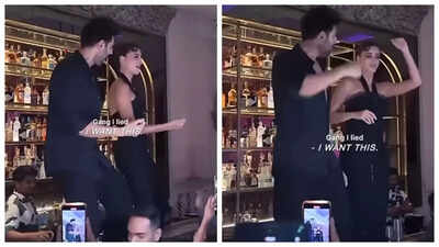  Kartik Aaryan-Ananya Panday groove to 'Jumma Chumma', 'Desi Girl' at wrap party - WATCH