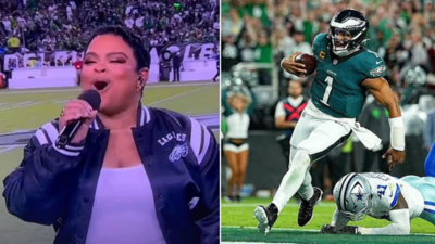  Black national anthem at Eagles-Cowboys game sparks outrage as fans say it’s "dividing" the country