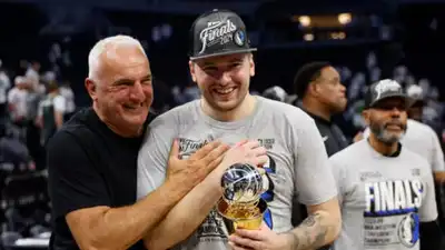 "No one is safe" - Skinny Luka Doncic's jaw-dropping dunk on his 6'8 dad leaves fans in awe