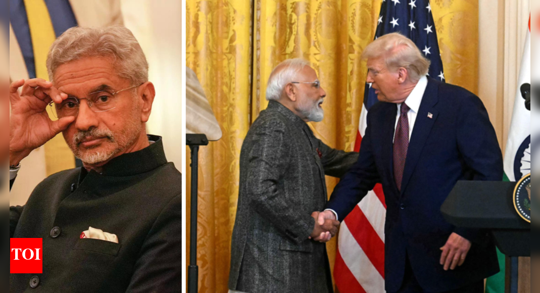 <div>We remain engaged: Jaishankar on PM Modi’s response to Trump; what he said about their personal equation</div> <div>'We remain engaged': Jaishankar on PM Modi’s response to Trump; what he said about their 'personal equation'</div>