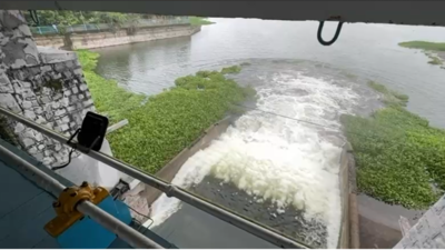  Upper lake overflows, water gushes from Bhadbhada Dam, delighting Bhopal residents