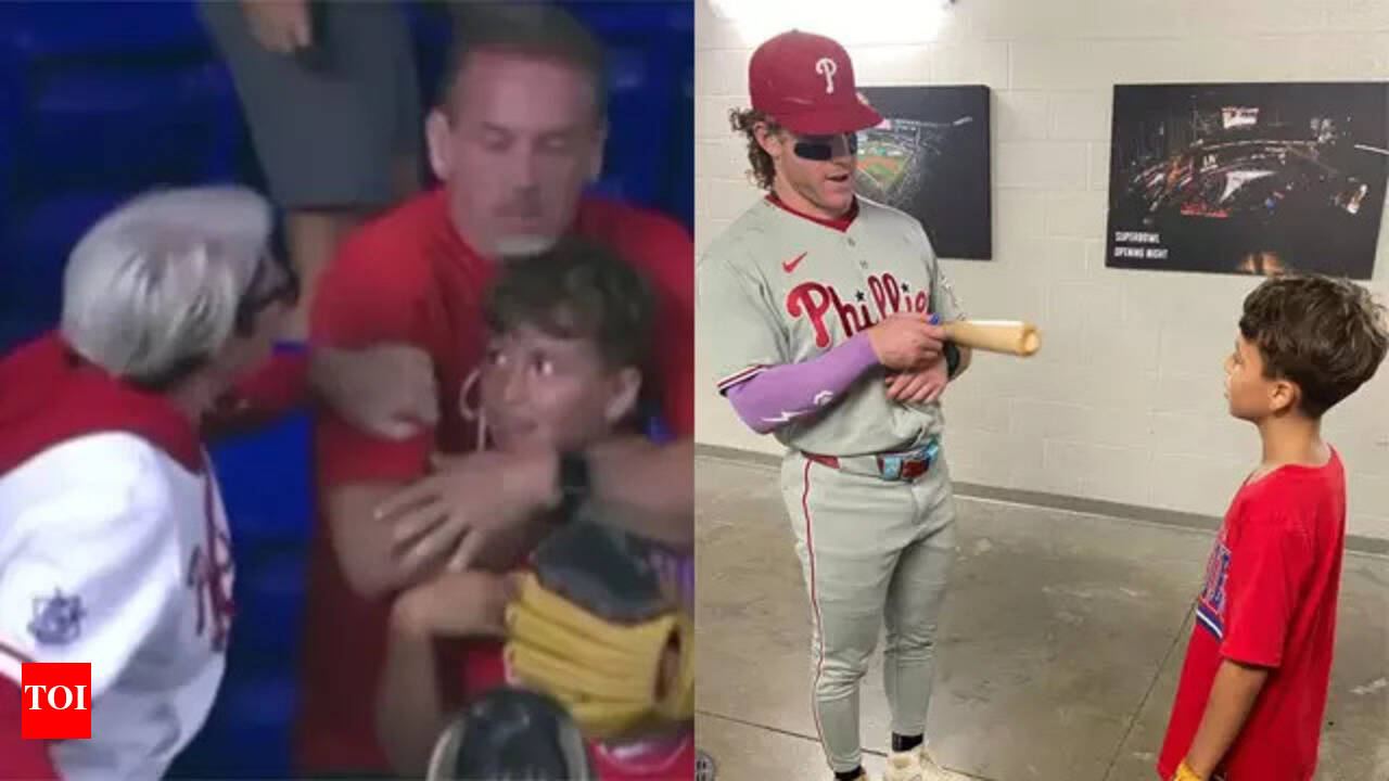 From heartbreak to happiness: Phillies young fan meets Harrison Bader after  viral ball dispute | Off the field News - The Times of India