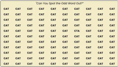  Only a person who is a true genius can spot the odd word out in just 7 seconds