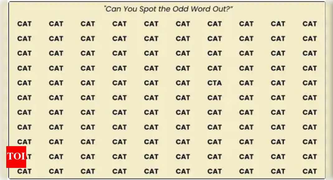 Optical illusion: Only a person who is a true genius can spot the odd word out in just 7 seconds