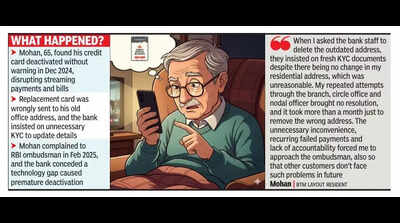 Retired Bengaluru banker sues bank over credit card woes, wins s 7,000 compensation