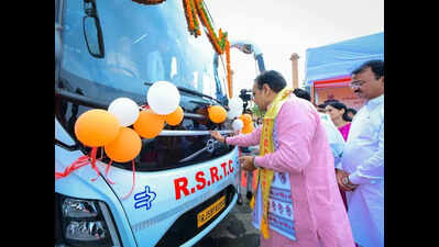 CM flags off new RSRTC buses, launches Kainchi Dham service