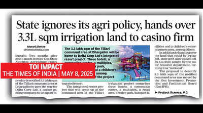 Goa govt moves to denotify 3.3L sqm of Tillari command area