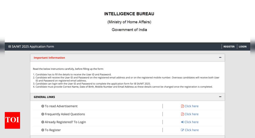 IB Security Assistant Motor Transport Recruitment 2025: Registration begins, check direct link here