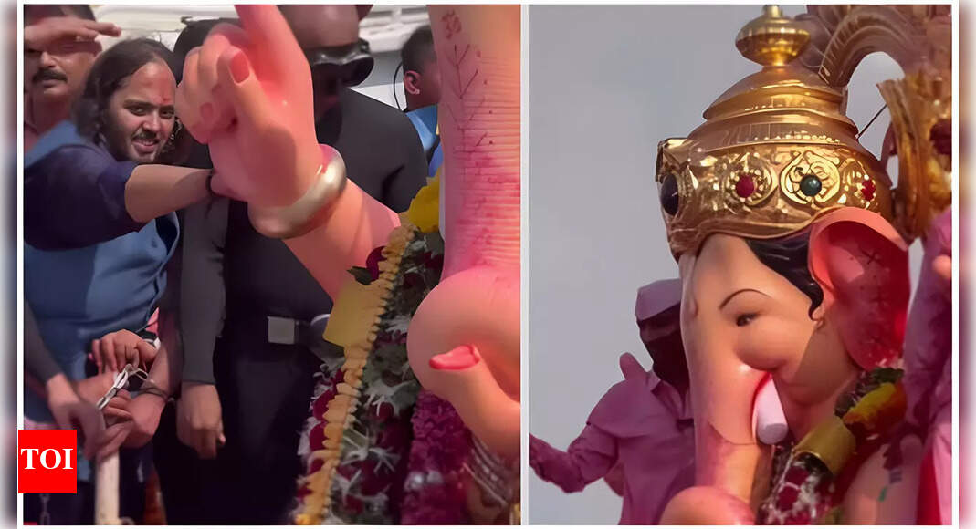 Anant Ambani’s deep devotion shines through at Lalbaugcha Raja Visarjan