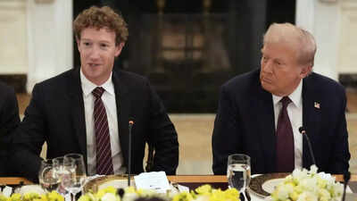 Mark Zuckerberg gets caught on a 'hot mic' at Donald Trump's dinner party, saying …