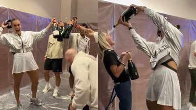  Aryna Sabalenka celebrates her fourth Grand Slam with a champagne bash, netizens rejoice
