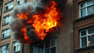 Mumbai: Fire breaks out on 7th floor of high-rise in Dahisar; rescue under way