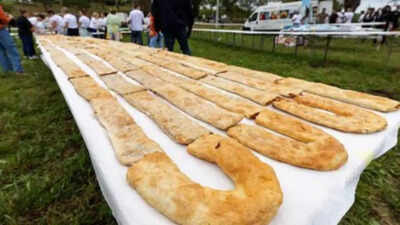THIS Croatian village has broken records with a 3km strudel chain