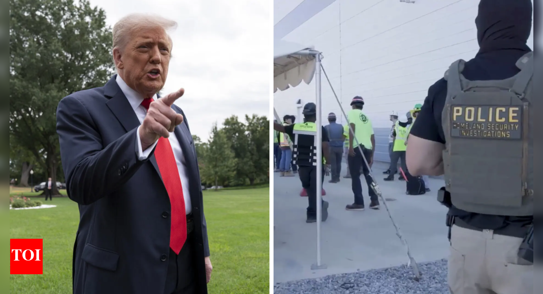 <div>Bring very smart people legally: Trumps warning to foreign companies after Hyundai plant raid; asks them to respect laws</div> <div>'Bring very smart people legally': Trump's warning to foreign companies after Hyundai plant raid; asks them to respect laws</div>