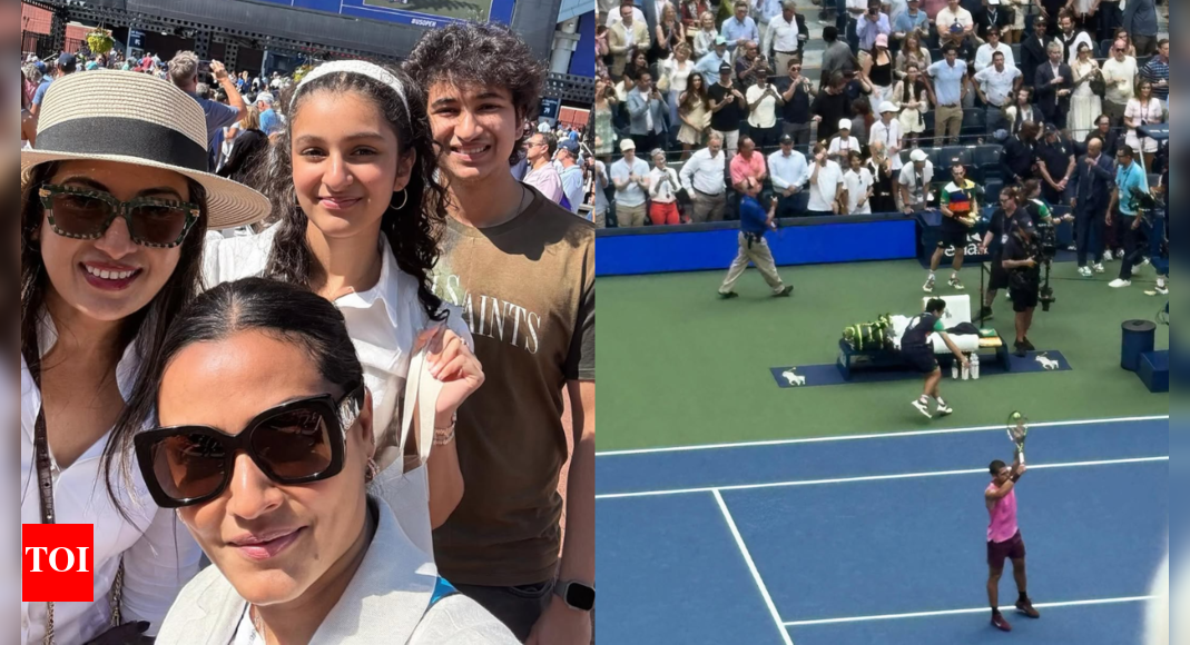 Namrata Shirodkar attends US Open with Gautam and Sitara; Mahesh Babu busy with 'SSMB29' shoot