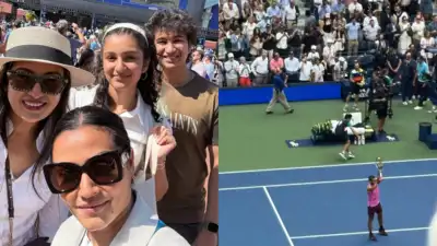 Namrata Shirodkar attends US Open with Gautam and Sitara; Mahesh Babu busy with 'SSMB29' shoot