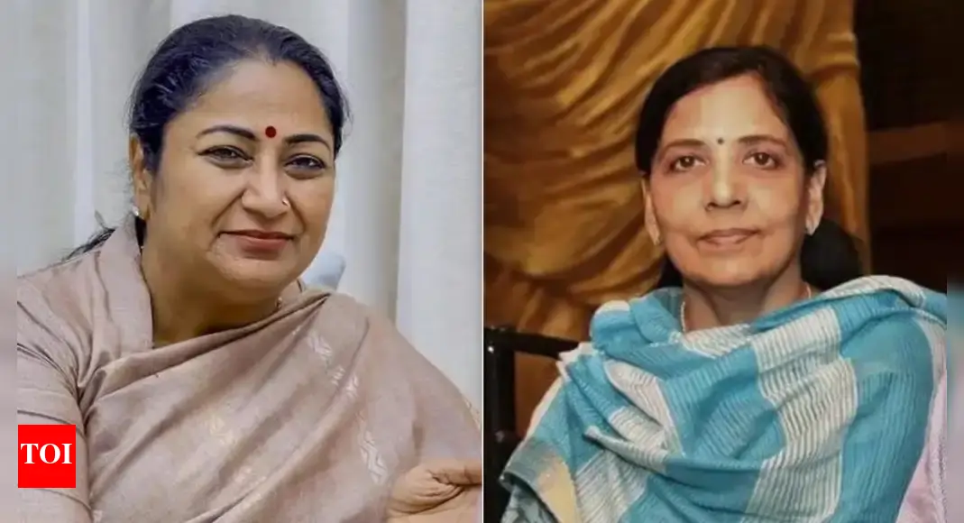 <div>Rekha Guptas husband attends govt meet: BJP counters AAPs Phulera Panchayat jibe; takes Sunita Kejriwal dig</div> <div>Rekha Gupta's husband attends govt meet: BJP counters AAP's 'Phulera Panchayat' jibe; takes 'Sunita Kejriwal' dig</div>