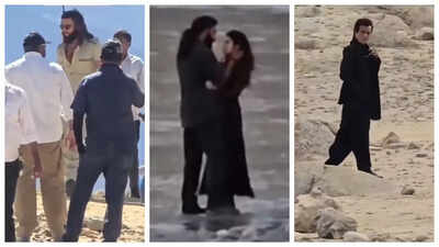 'Dhurandhar' videos LEAK online: Ranveer Singh shoots intense action scenes with Akshaye Khanna, romances Sara Arjun on Ladakh sets