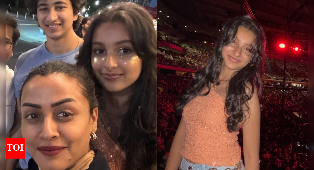 Namrata Shirodkar with kids Gautam and Sitara in US: Mahesh Babu's wife shares pictures from 'outstanding' Lady Gaga concert