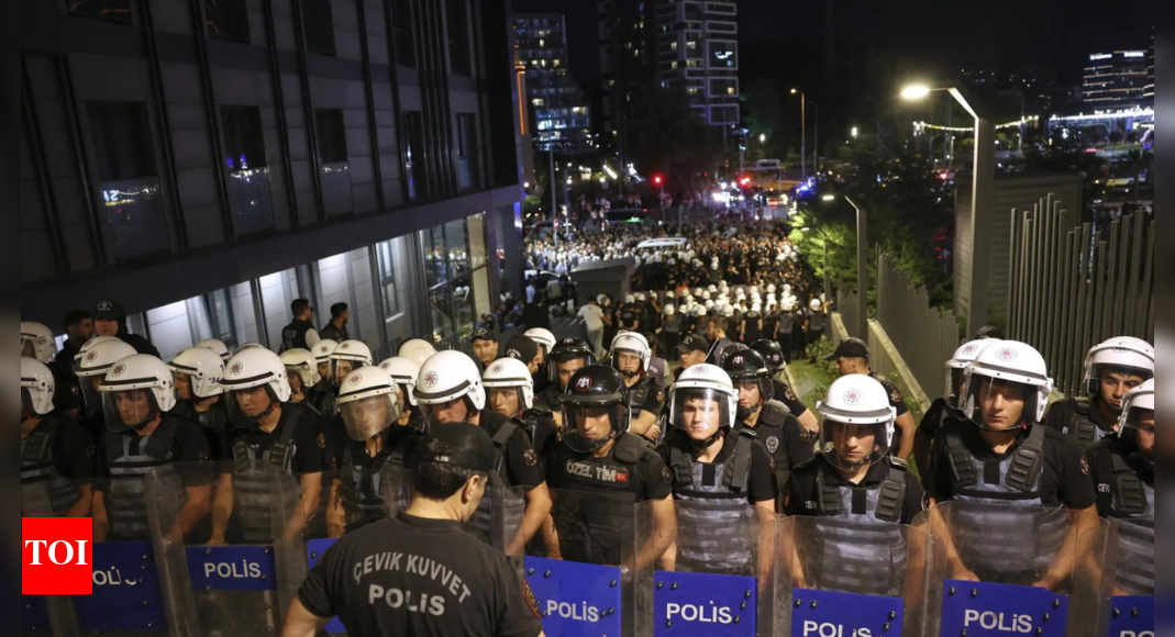 Tear gas, pepper spray fired: Protest erupts in Turkey over court ousting opposition - Watch