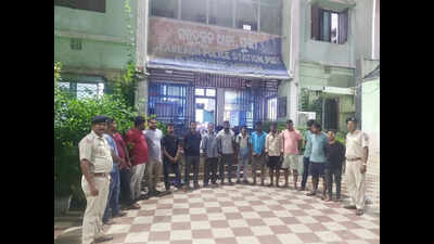  100 men booked