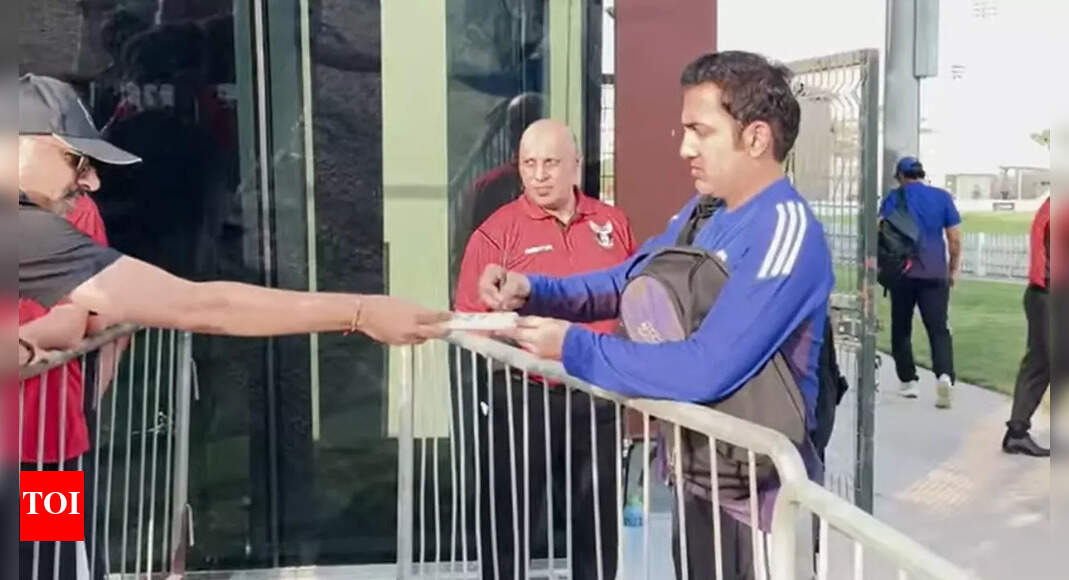 IND vs UAE: Gautam Gambhir wins hearts, signs autographs ahead of India's Asia Cup opener