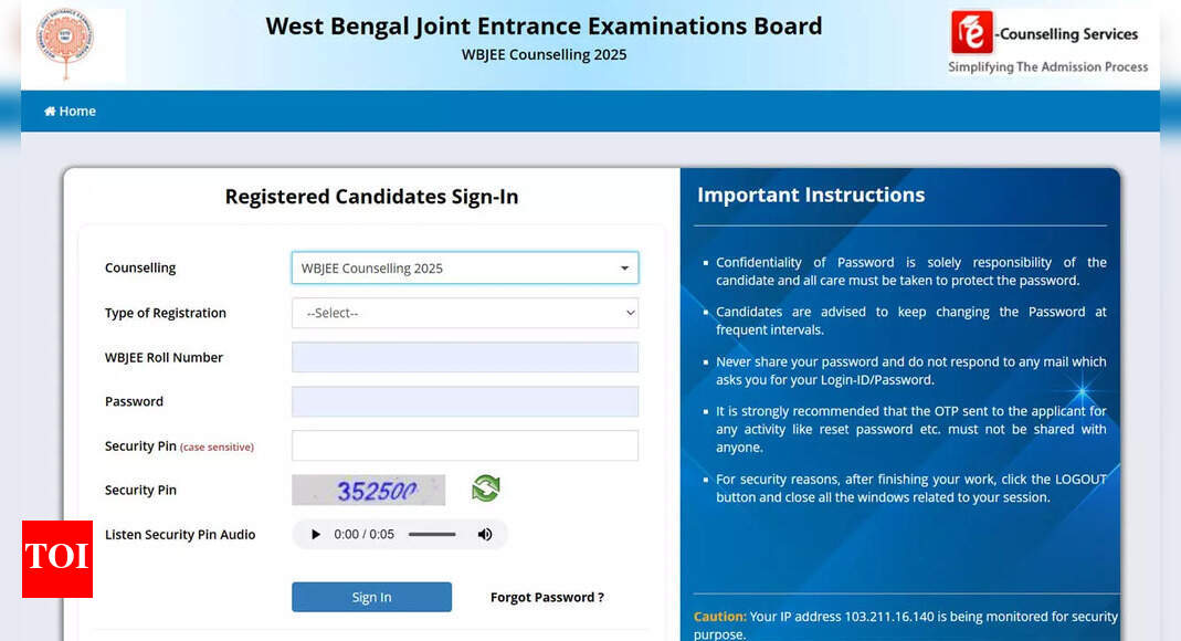 WBJEE 2025 round 2 seat allotment result declared for BTech, BPharm, BArch courses at wbjeeb.nic.in; download here
