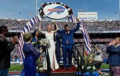 NFL stadiums transform into arenas of romance as fans blend football passion with wedding celebrations