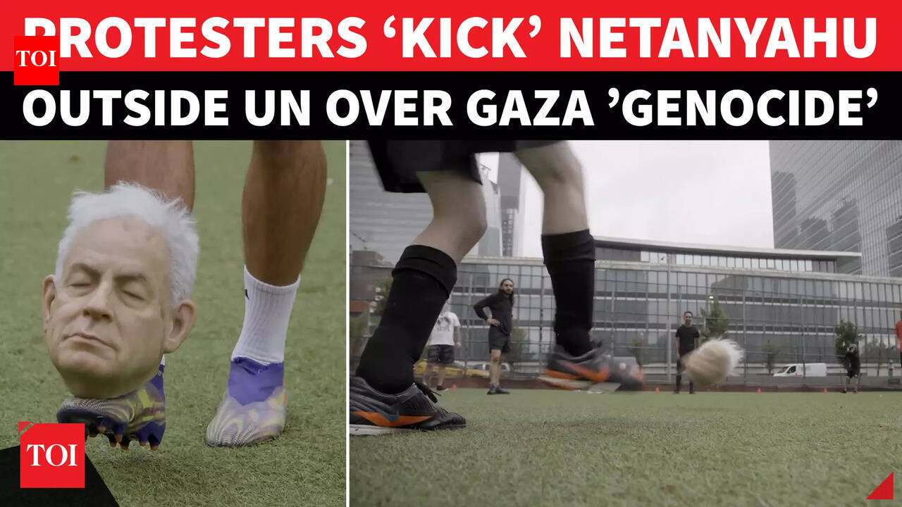 Netanyahu’s 'Head' Kicked Around Like A Football In Pro-Palestine ...