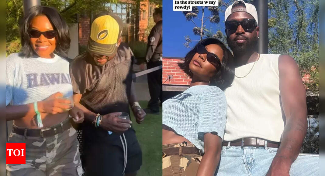 Dwyane Wade gives his wife Gabrielle Union a unique nickname as the pair has a fun day of football and dancing in LA