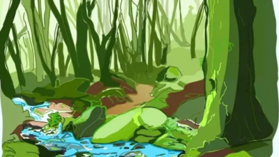 This forest optical illusion hides a deer; can you see it?