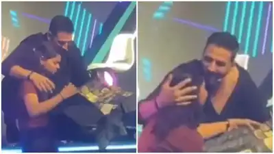 Akshay Kumar plants a sweet kiss on a fan's forehead as she gifts him on his 58th birthday
