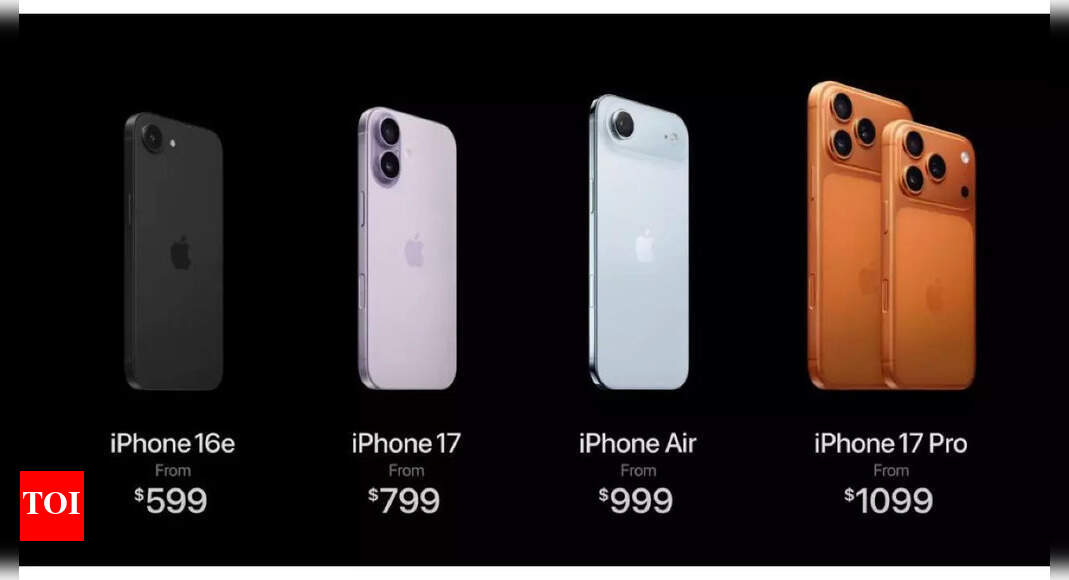 US prices of iPhone Air, iPhone 17, iPhone 17 Pro and iPhone 17 Pro Max along with availability and all other details